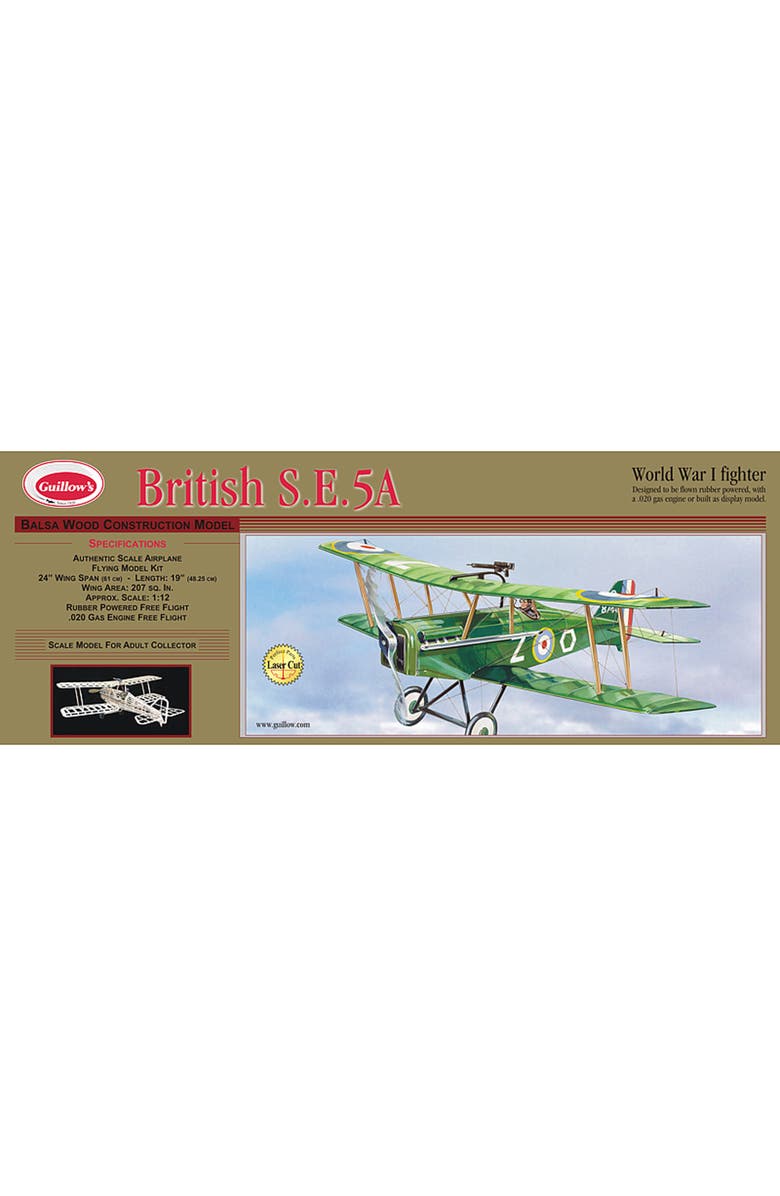 Guillow's British Se 5A Laser Cut Model Kit, Main, color, Multicolored