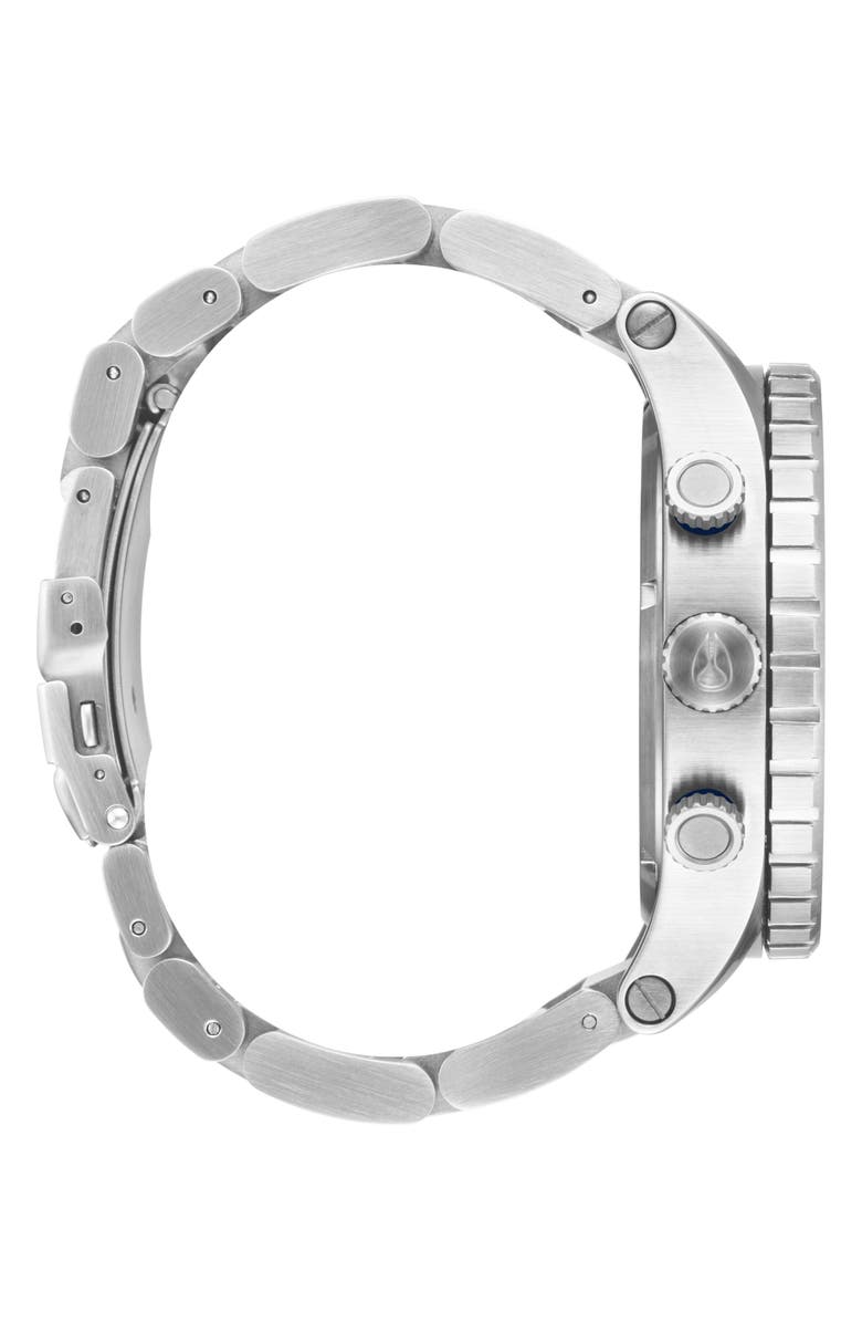 Nixon 51-30 Chronograph Bracelet Watch, 51mm, Alternate, color, Silver / Midnight