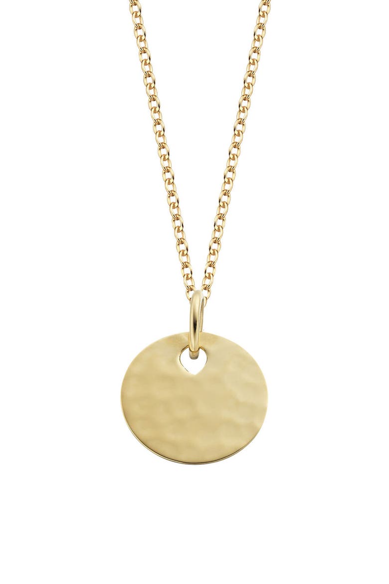 Hammered Pendant Charm, Alternate, color, YELLOW GOLD