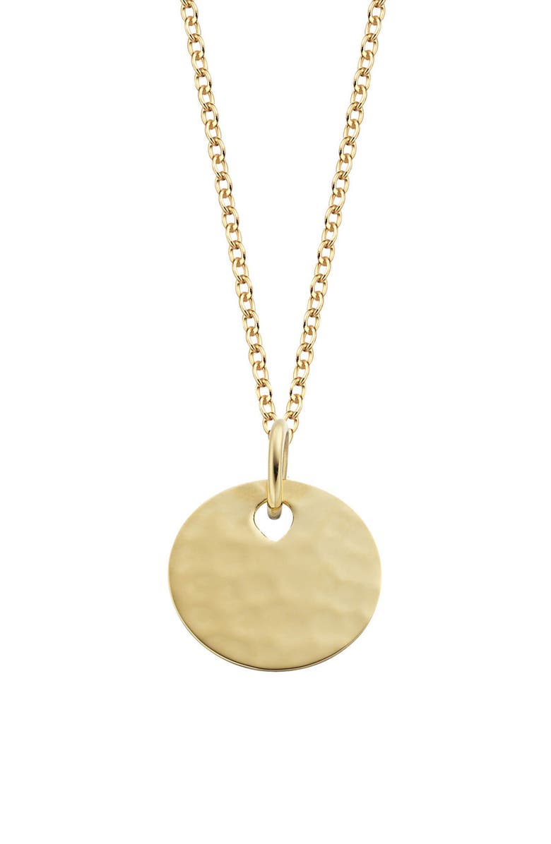 Monica Vinader Hammered Pendant Charm, Alternate, color, Yellow Gold