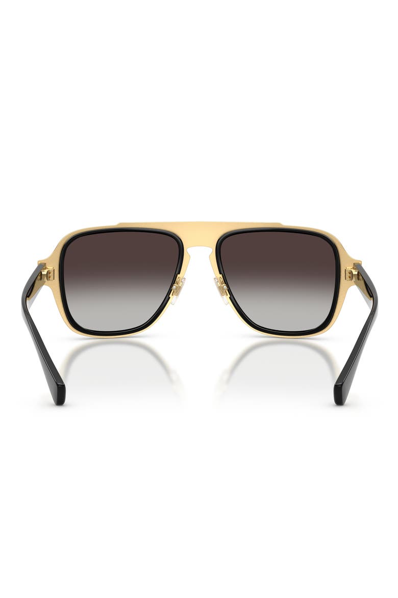 56mm Square Sunglasses, Alternate, color, BLACK / GREY GRADIENT