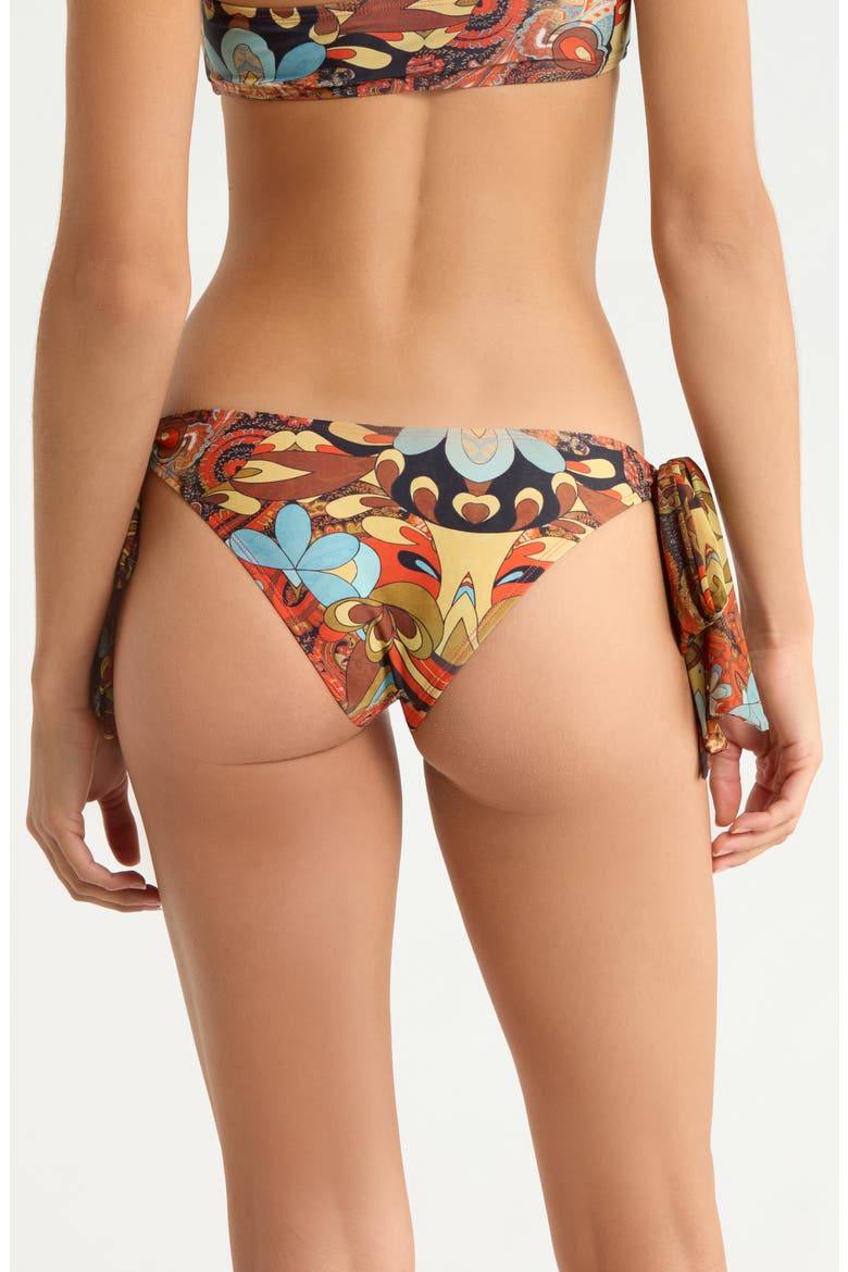 Scarf Side Tie Bikini Bottoms, Alternate, color, ORANGE