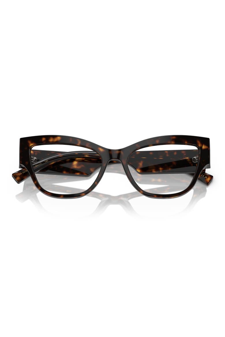 55mm Cat Eye Optical Glasses, Alternate, color, HAVANA