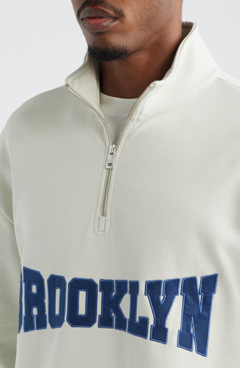 Brooklyn Industries Brooklyn Half Zip Sweatshirt, Alternate, color, White Onyx