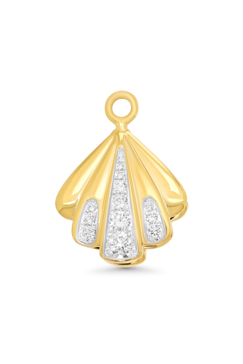 Papua Diamond Sea Shell Charm, Main, color, YELLOW GOLD