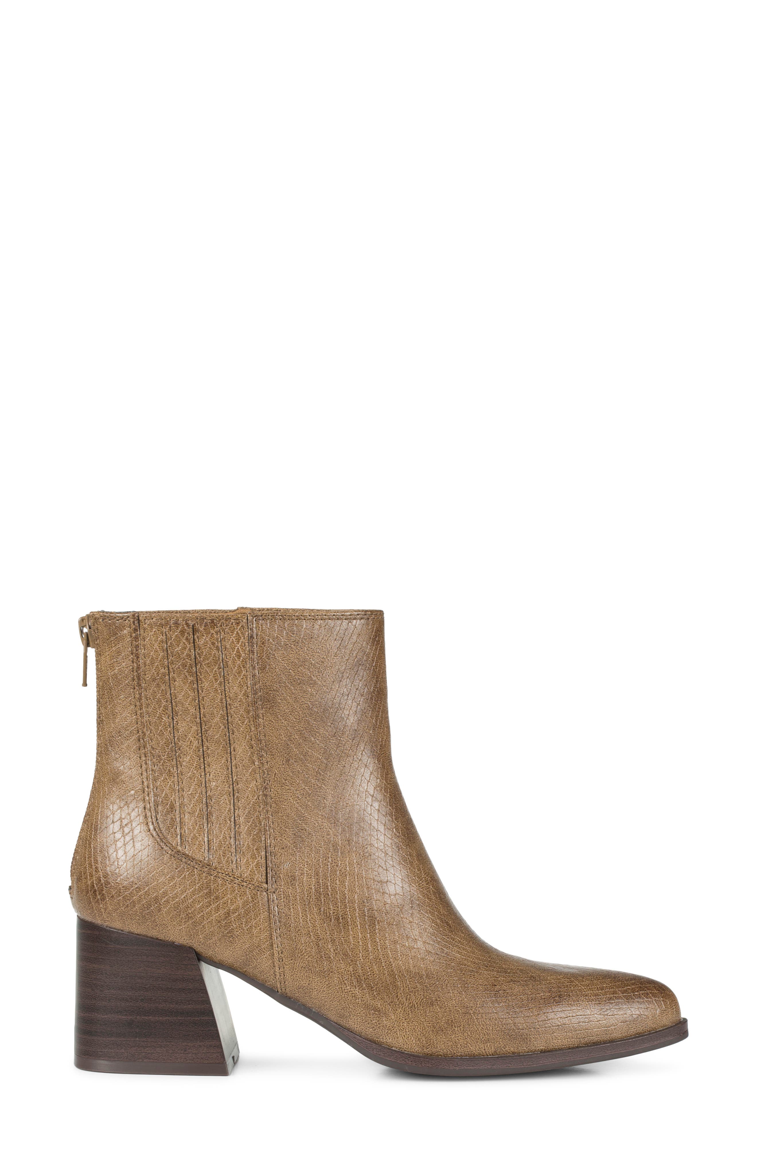 Biana Block Heel Bootie, Alternate, color, SADDLE