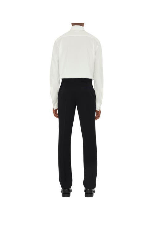 Burberry Wool Tuxedo Trousers In Black