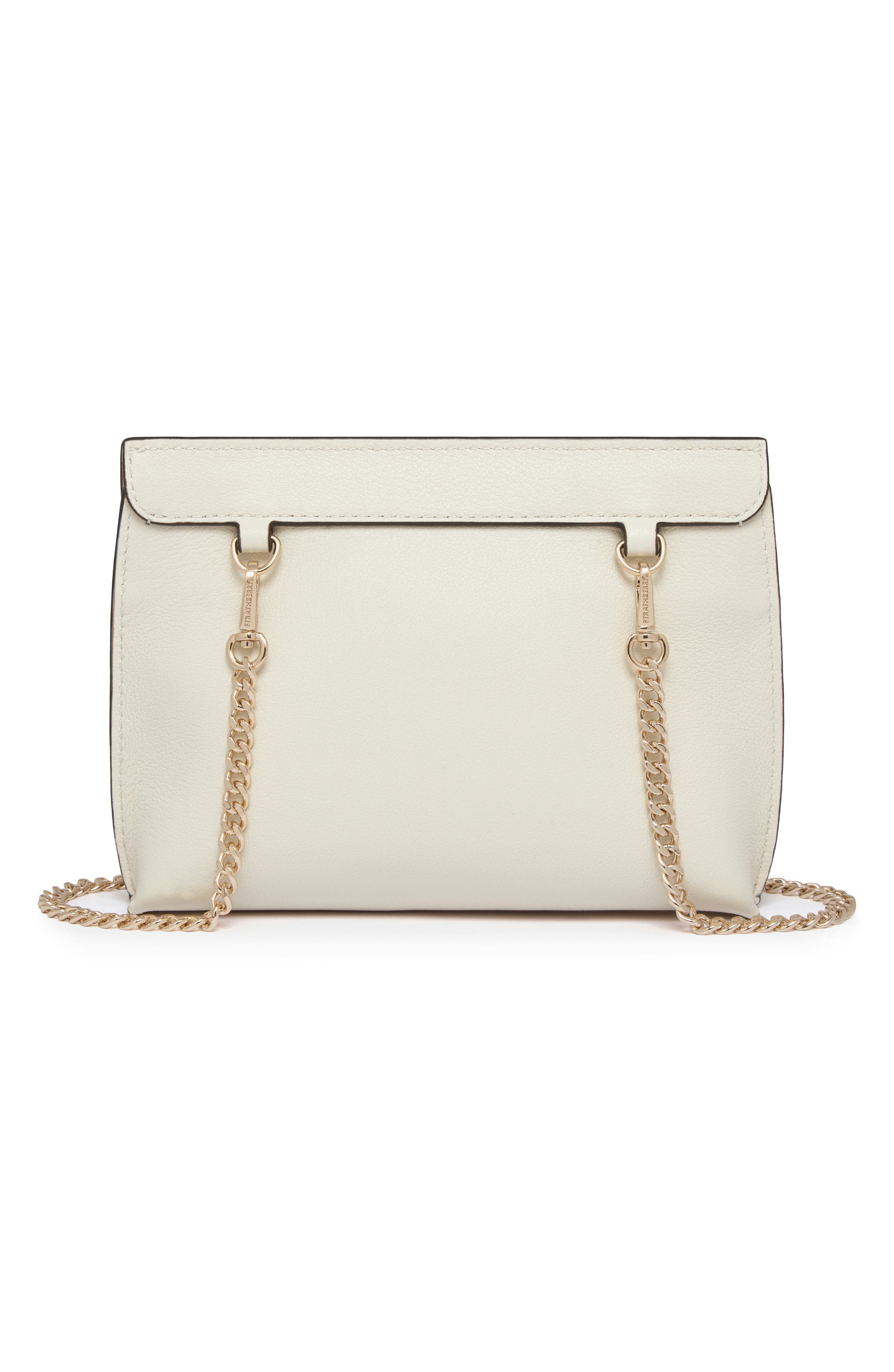 Strathberry Mini Stylist Leather Crossbody Bag, Alternate, color, Vanilla