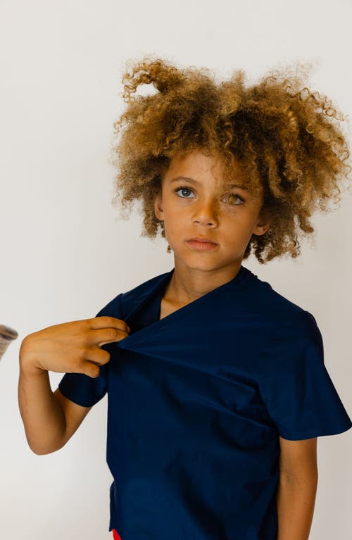 Courtside Kids Boys Practice Tee Shirt In Navy