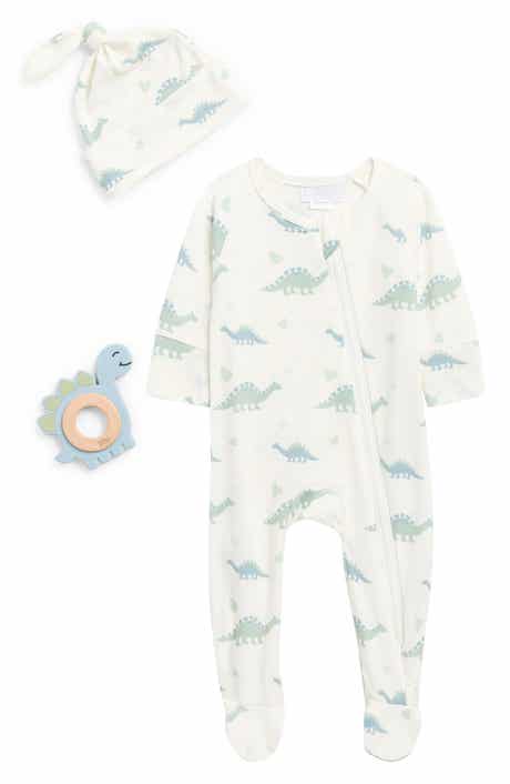 Toby Dino Family Footie, Hat & Teether Set