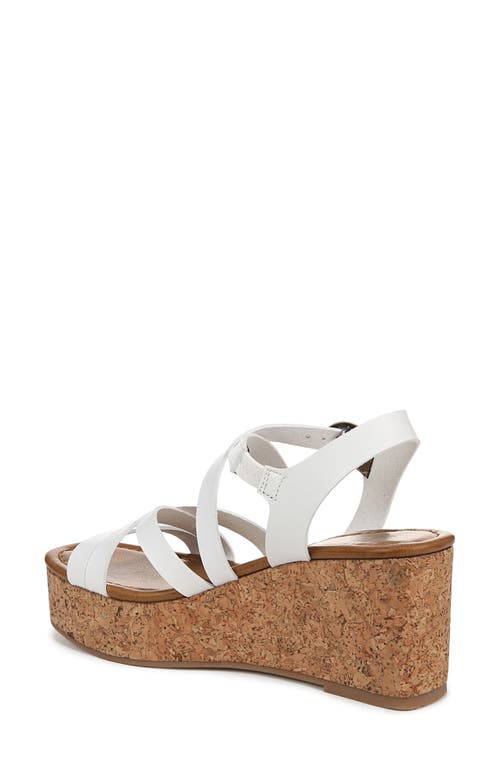 Shop Blowfish Malibu Aurora Strappy Wedge Sandal In White Faux Leather