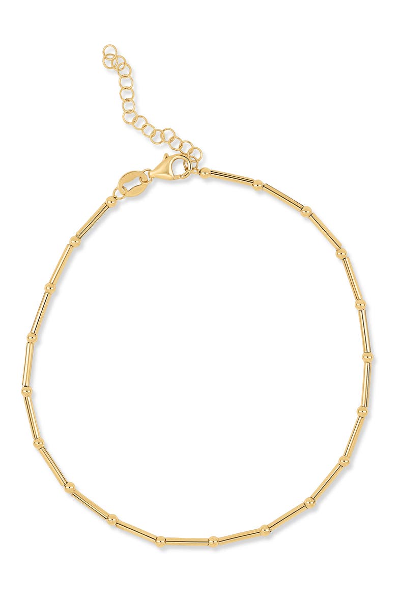 14K Gold Beaded Chain Bracelet, Main, color, 14K YELLOW GOLD