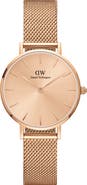 Daniel Wellington Petite Melrose Mesh Watch, 28mm