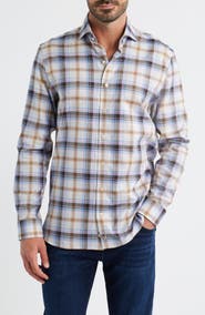 johnnie-O Riling Plaid Top Shelf Cotton Twill Button-Up Shirt