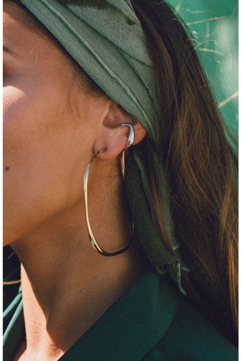 Vero Ear Cuff, Alternate, color, STERLING SILVER