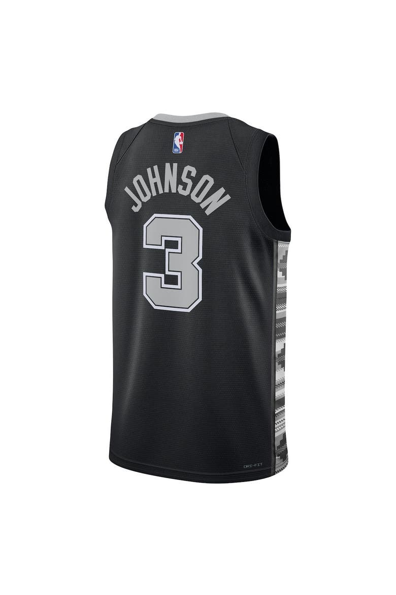 Unisex Jordan Brand Keldon Johnson Black San Antonio Spurs Swingman Jersey - Statement Edition, Alternate, color, Black