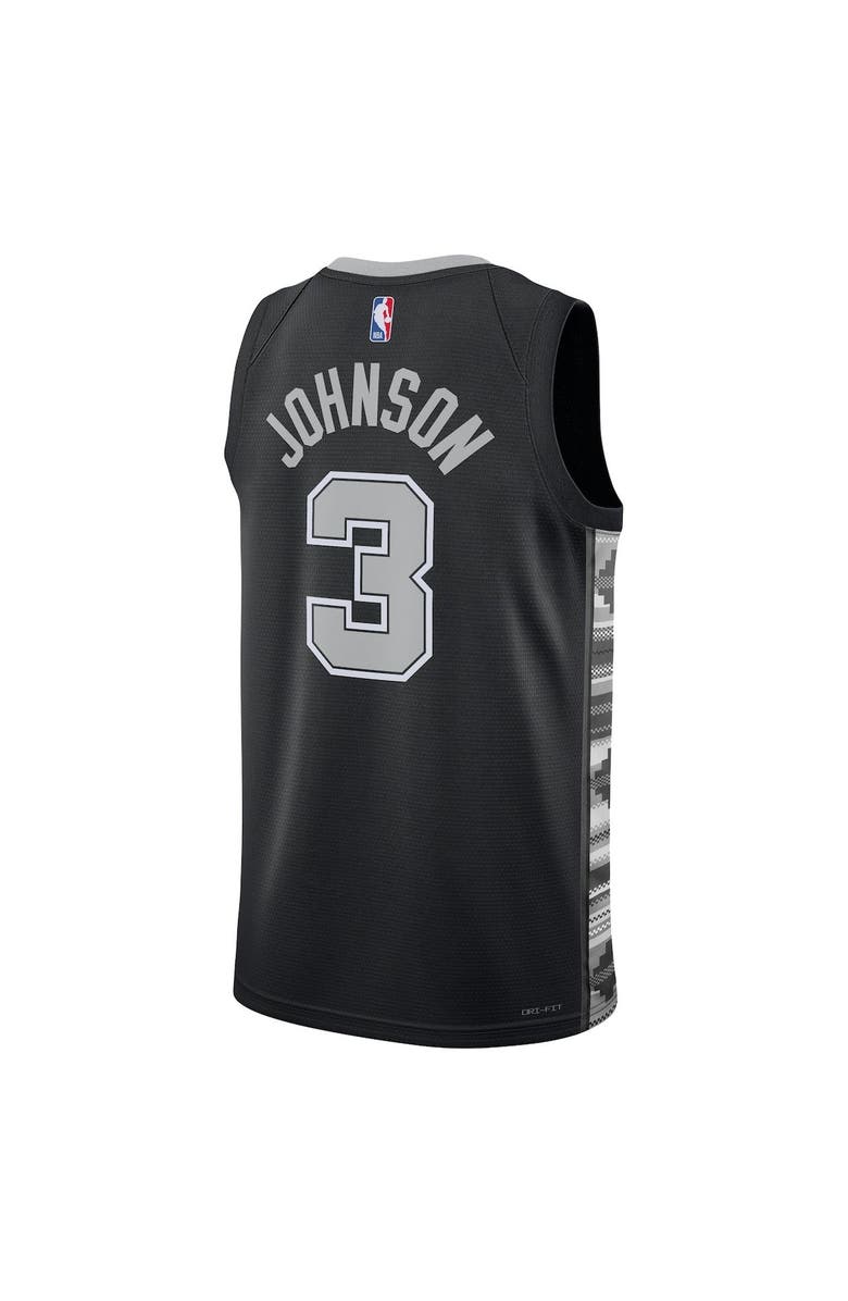 Jordan Brand Unisex Jordan Brand Keldon Johnson Black San Antonio Spurs Swingman Jersey - Statement Edition, Alternate, color, Black