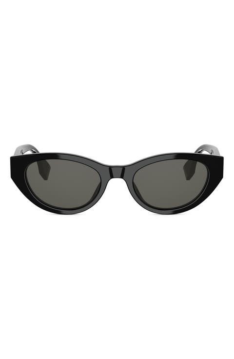 Lettering 51mm Oval Sunglasses