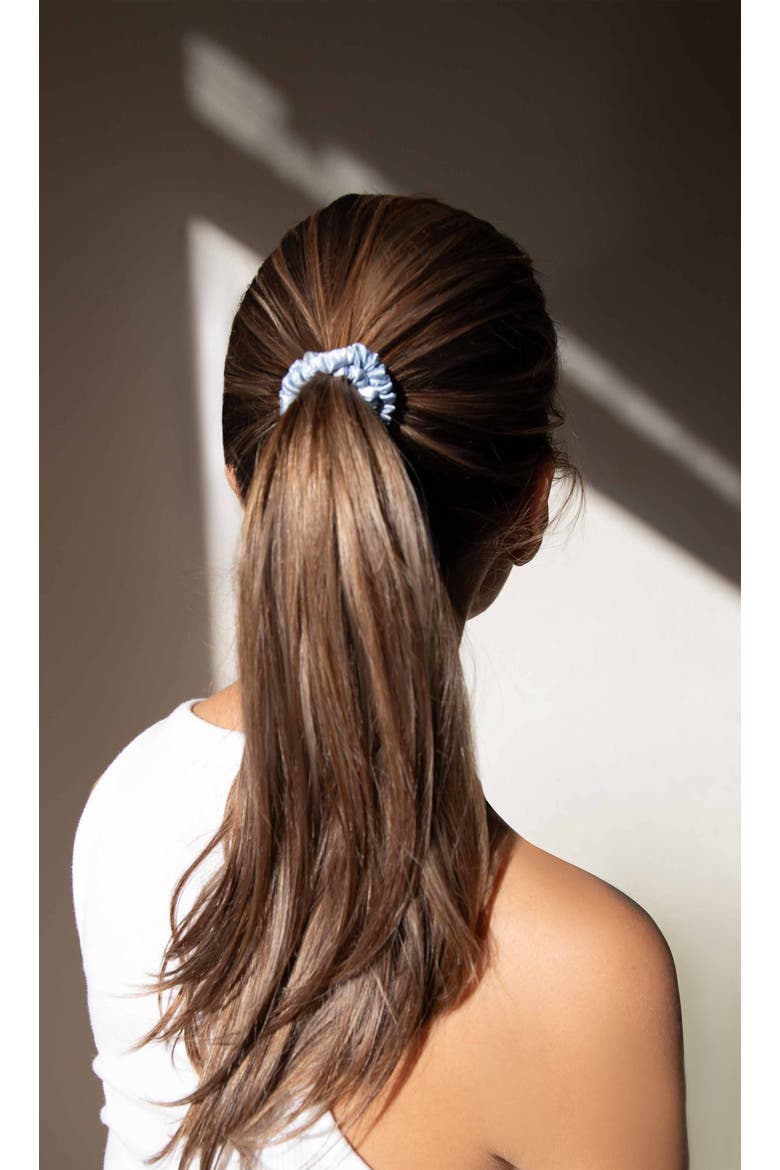 Skinny Scrunchie Set, Alternate, color, Green,Black & Blue