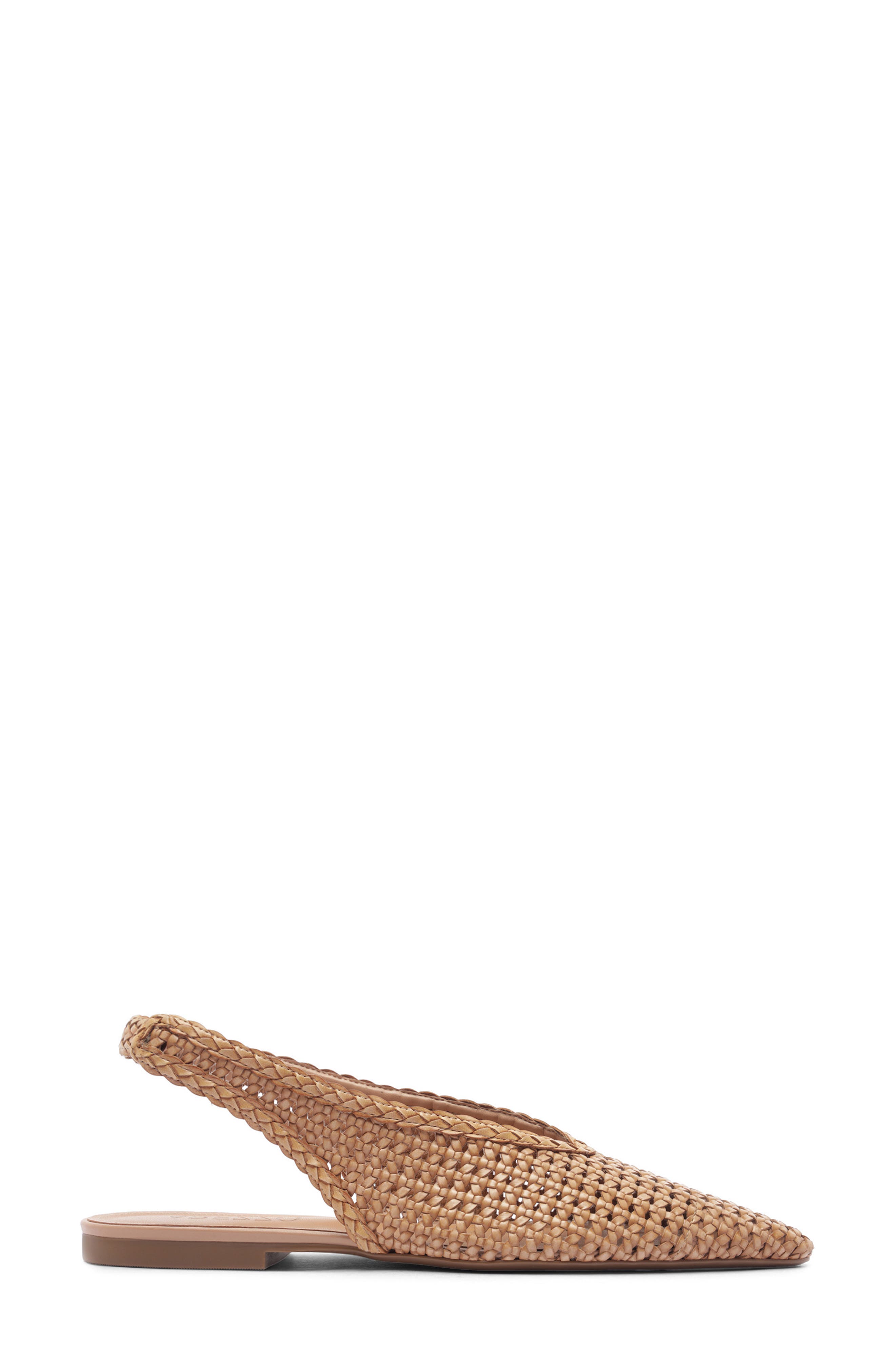 Arezzo Eva Pointed Toe Slingback Flat, Alternate, color, True Sand