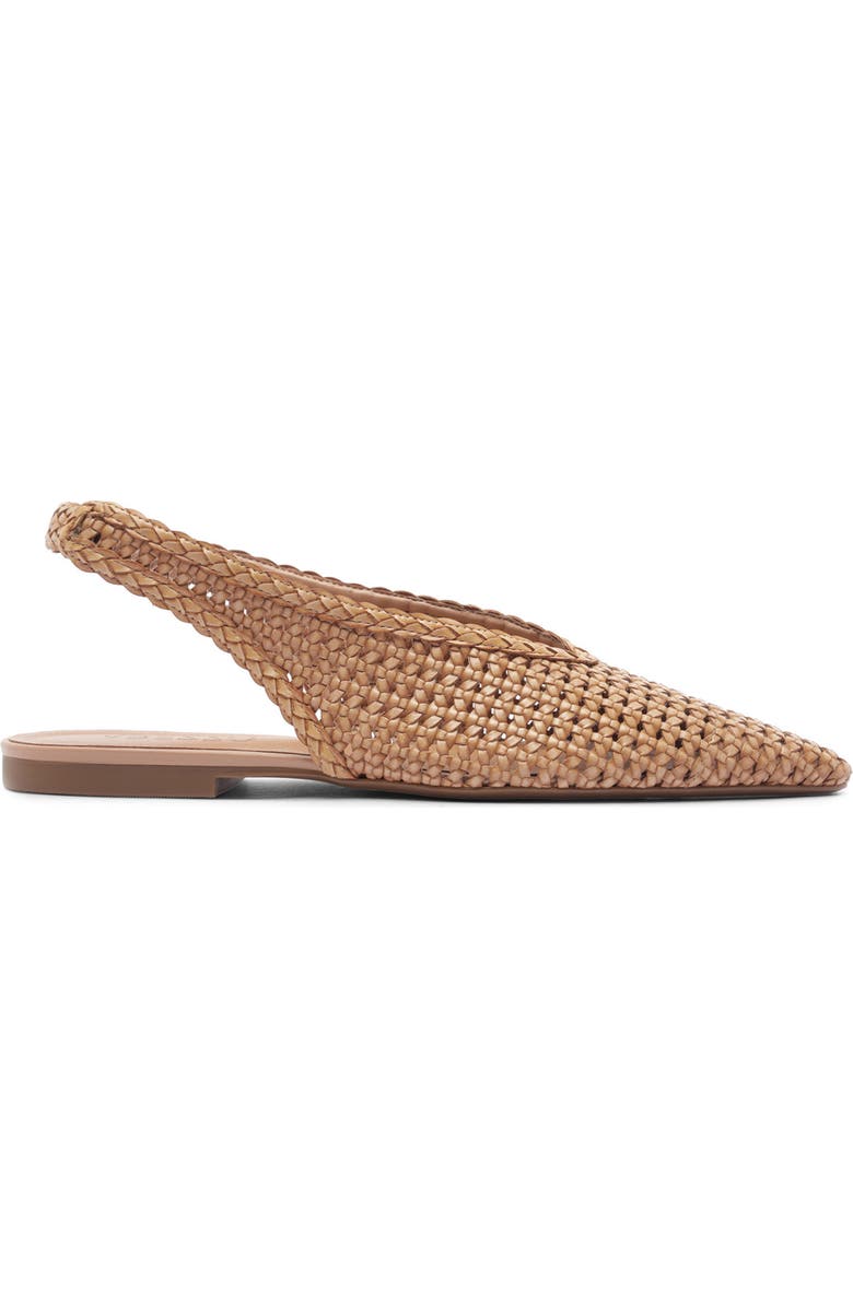 Arezzo Eva Pointed Toe Slingback Flat, Alternate, color, True Sand