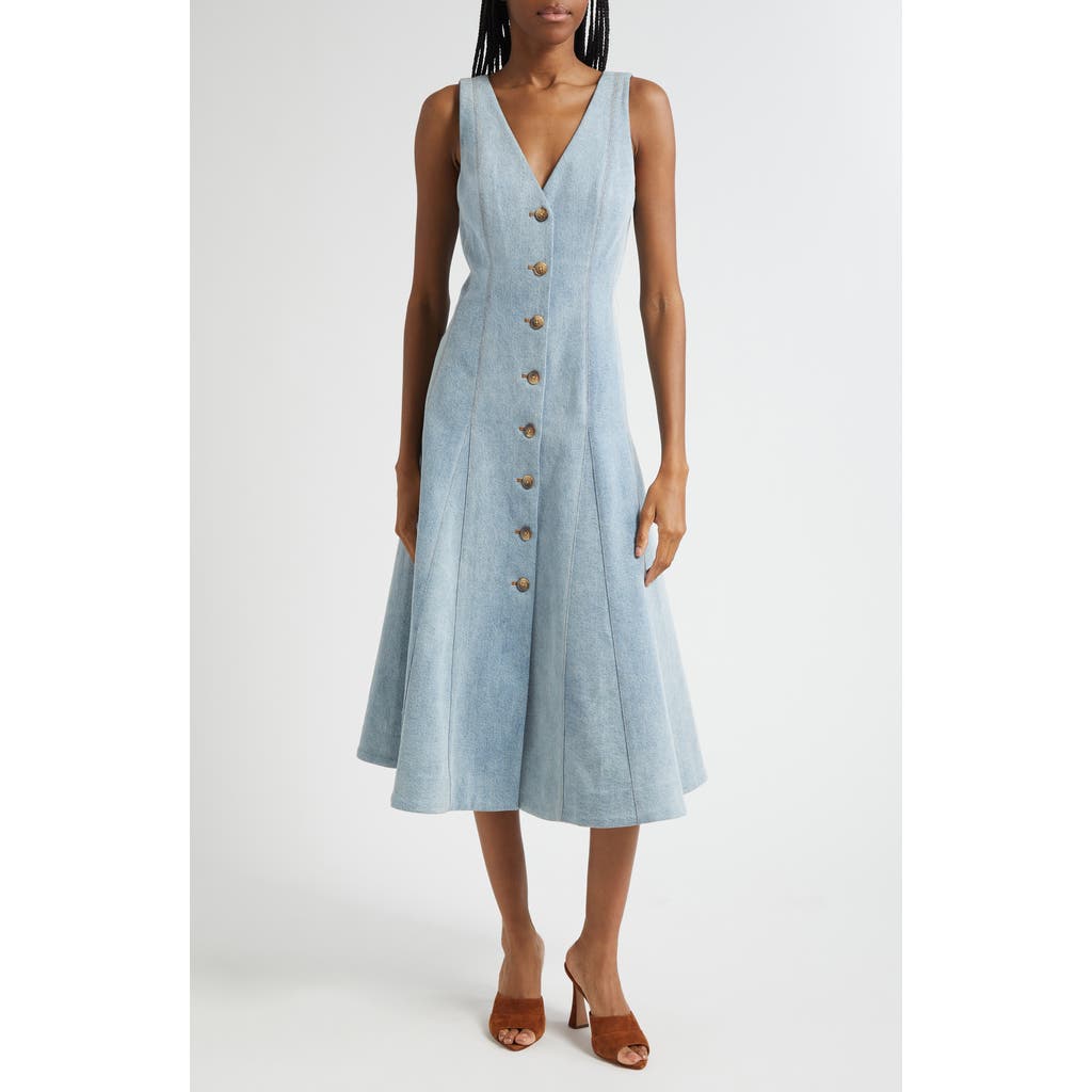 Veronica Beard Lou A-line Denim Dress In Blue