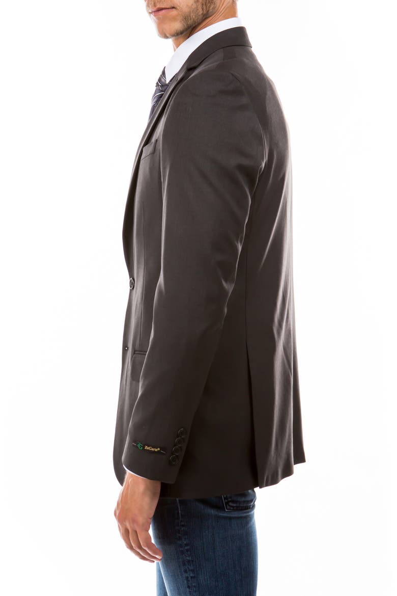 Darcon Single Blazer Jacket, Alternate, color, DARK GREY
