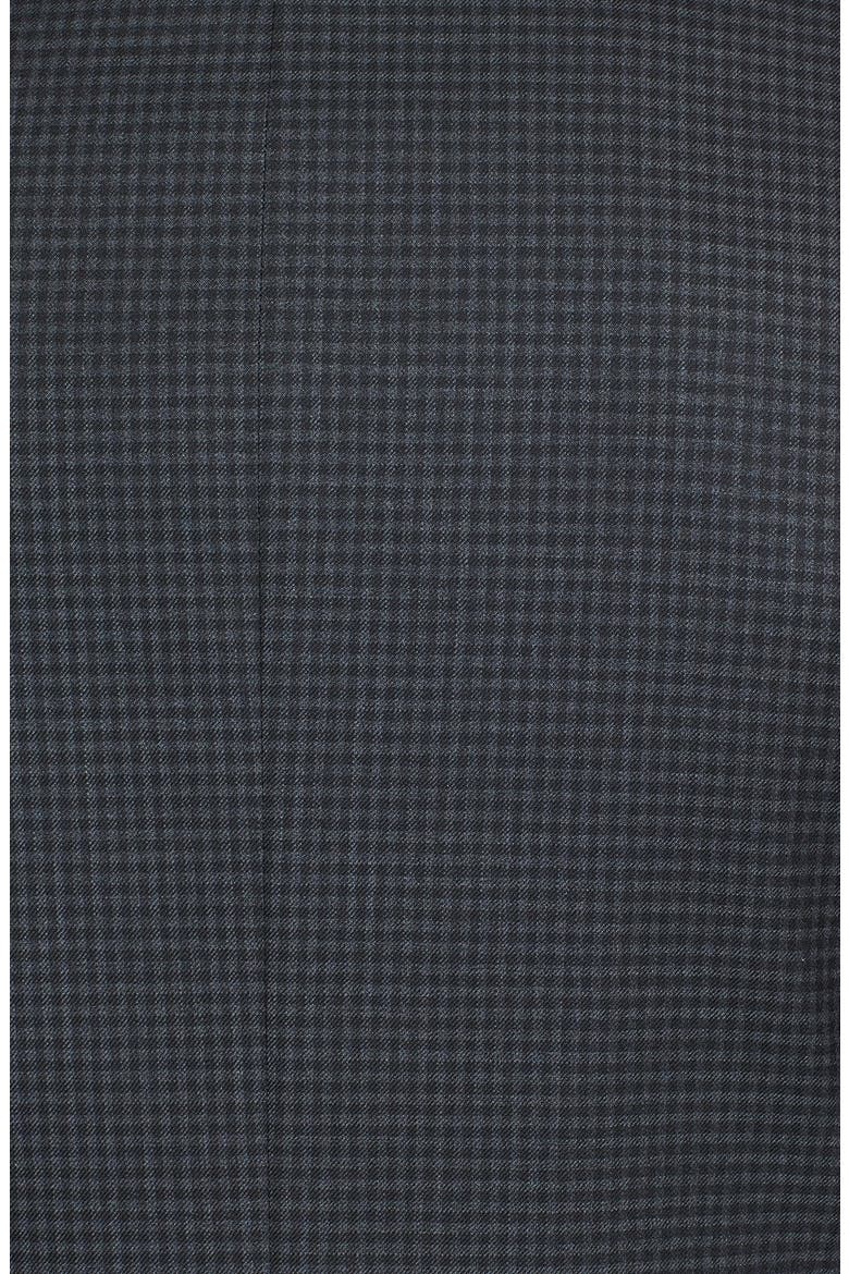 Trim Fit Check Three-Piece Suit, Alternate, color, DARK GREY