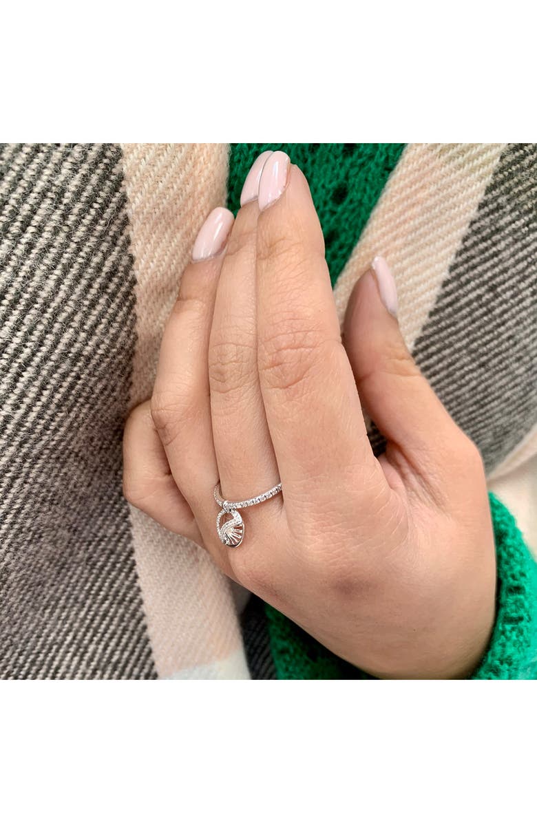 LuvMyJewelry Moon Phases Diamond Charm Ring, Alternate, color, Silver