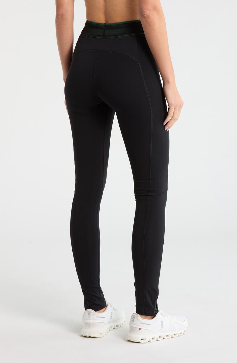 Lacoste Zip Hem Leggings, Alternate, color, Black