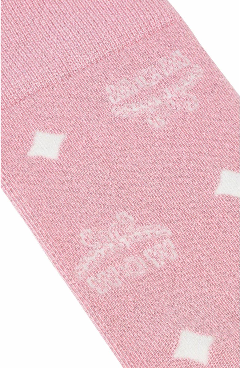 MCM Monogram Knit Socks, Alternate, color, Pink