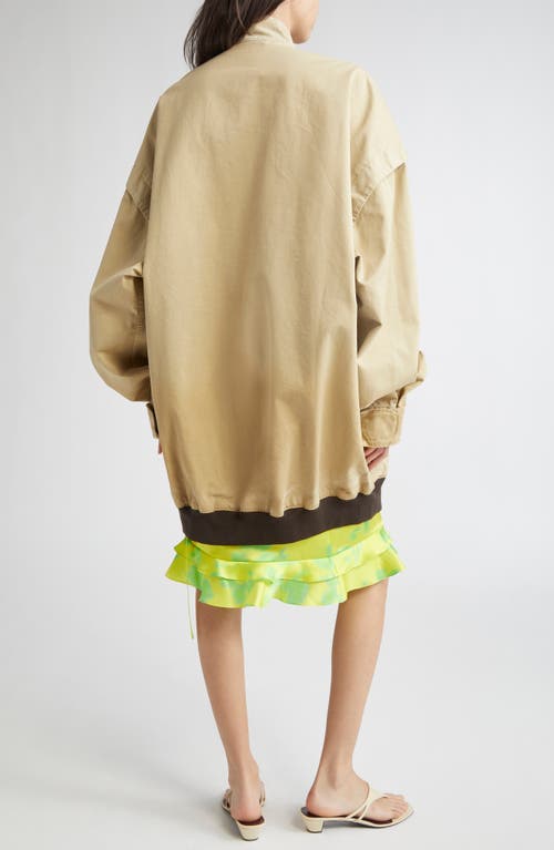 Julie Kegels Vance Xl Cotton Bomber Jacket In Beige