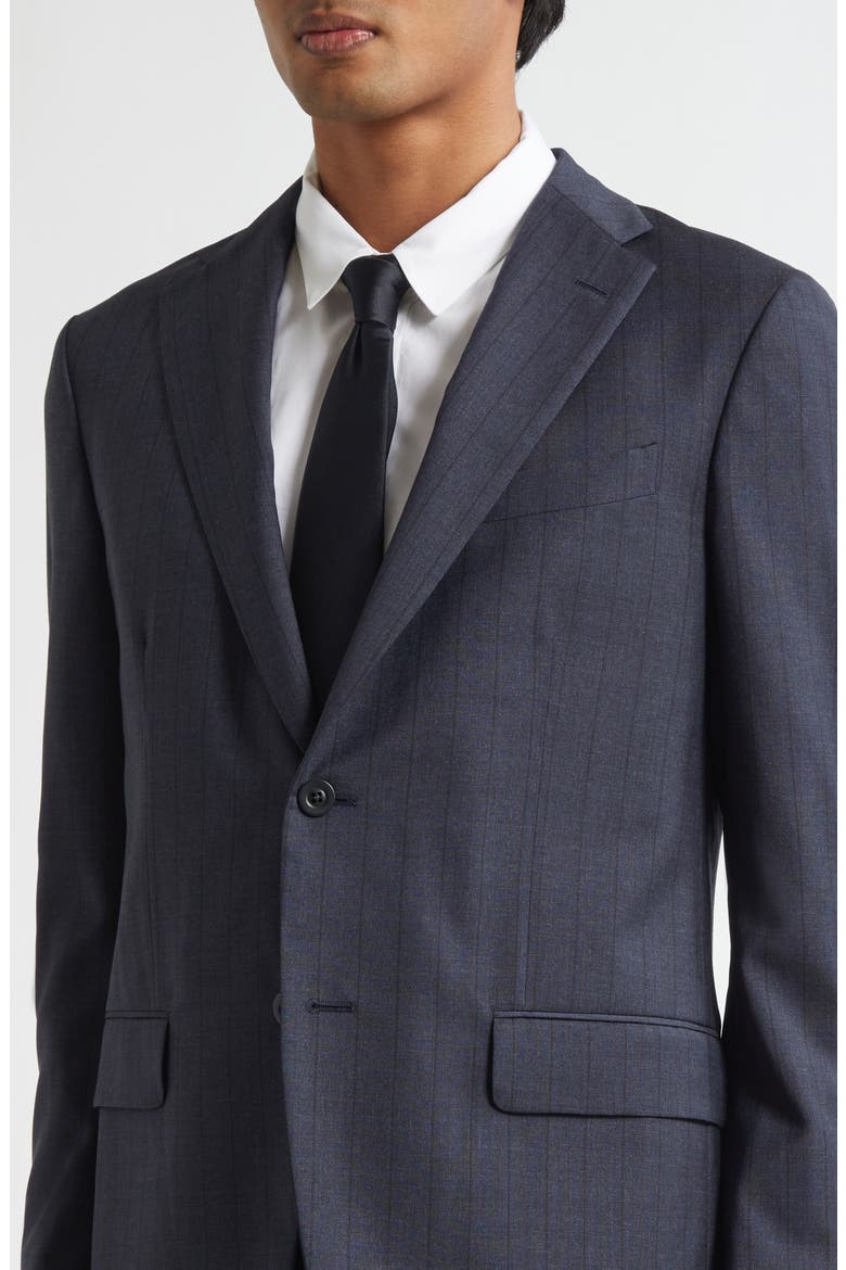 B-Line Pinstripe Virgin Wool Suit, Alternate, color, NAVY
