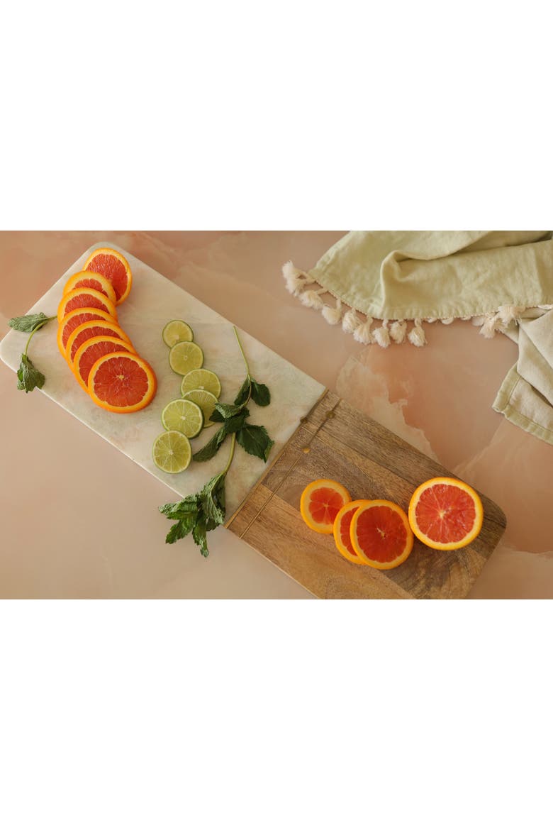 Elise Light Green Onyx Long Marble Serving Board, Alternate, color, White