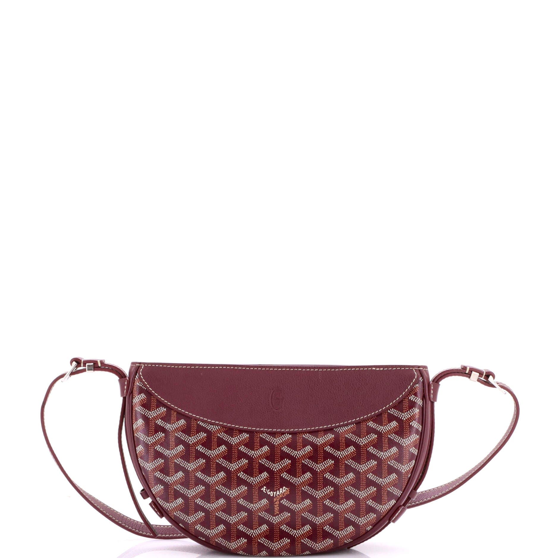 Pre-Owned Goyard Hirondelle Shoulder Bag Coated Canvas and Leather, Alternate, color, Red