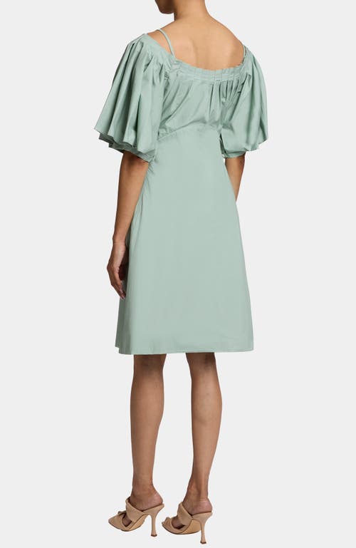 Santorelli Dylan A-line Cotton Shift Dress In Green