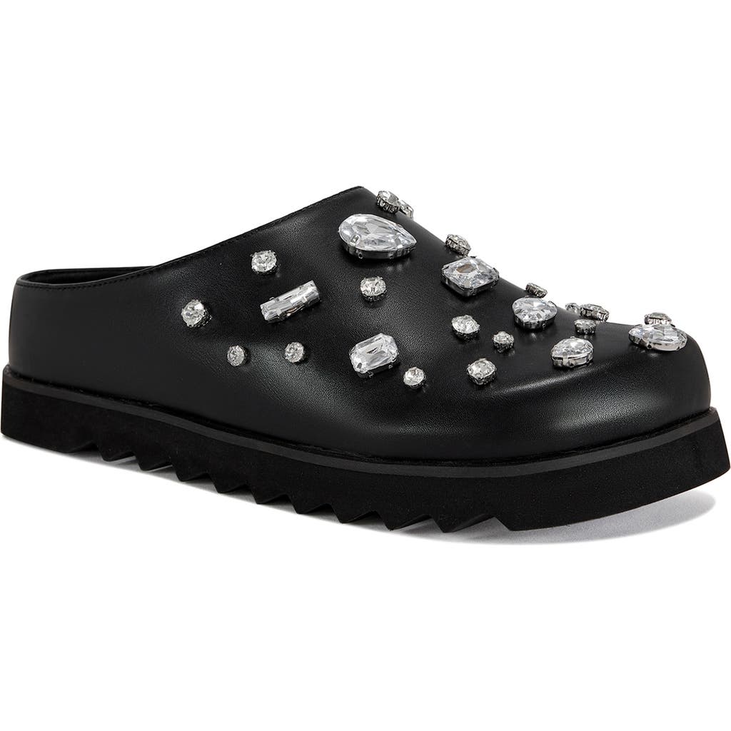 Azalea Wang Voncile Embellished Platform Mule In Black
