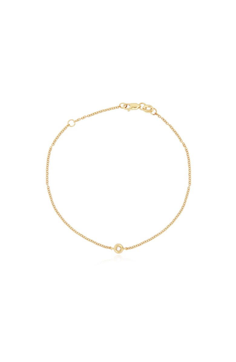 The Lovery Fine Jewelry Diamond Single Bezel Bracelet, Main, color, 
