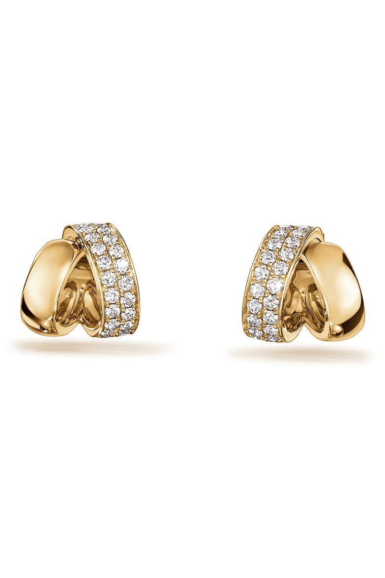 18k Gold Diamond Flip Stud Earrings, Alternate, color, 18K YELLOW GOLD/DIAMOND