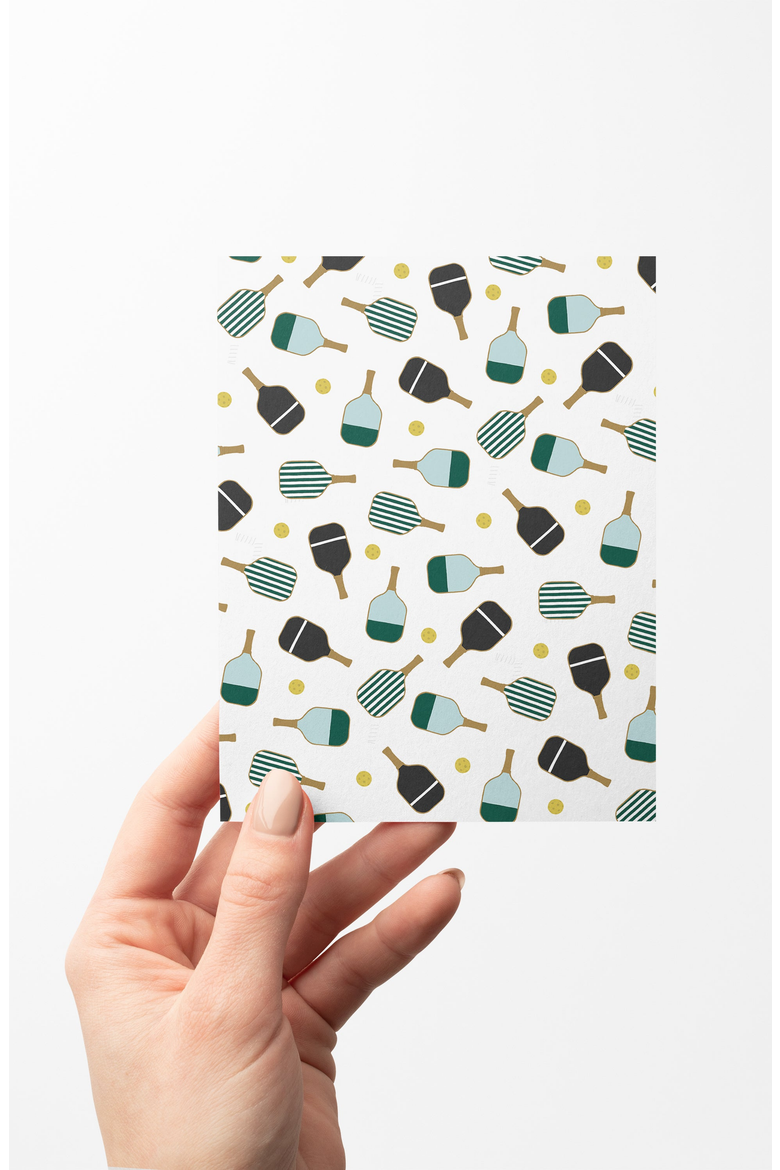 8 Boxed Pickleball Notecards Stationery, Alternate, color, Blue / White