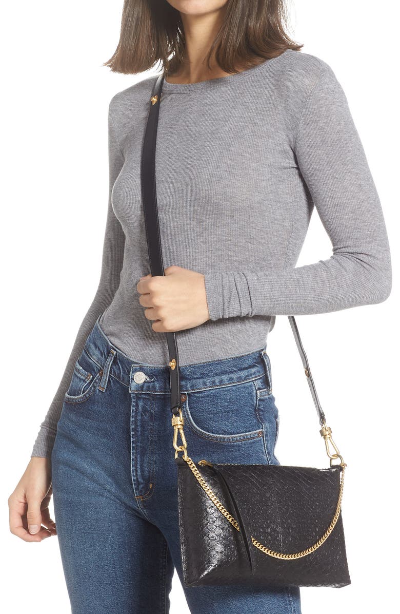 AllSaints Eve Leather Crossbody Bag, Alternate, color,