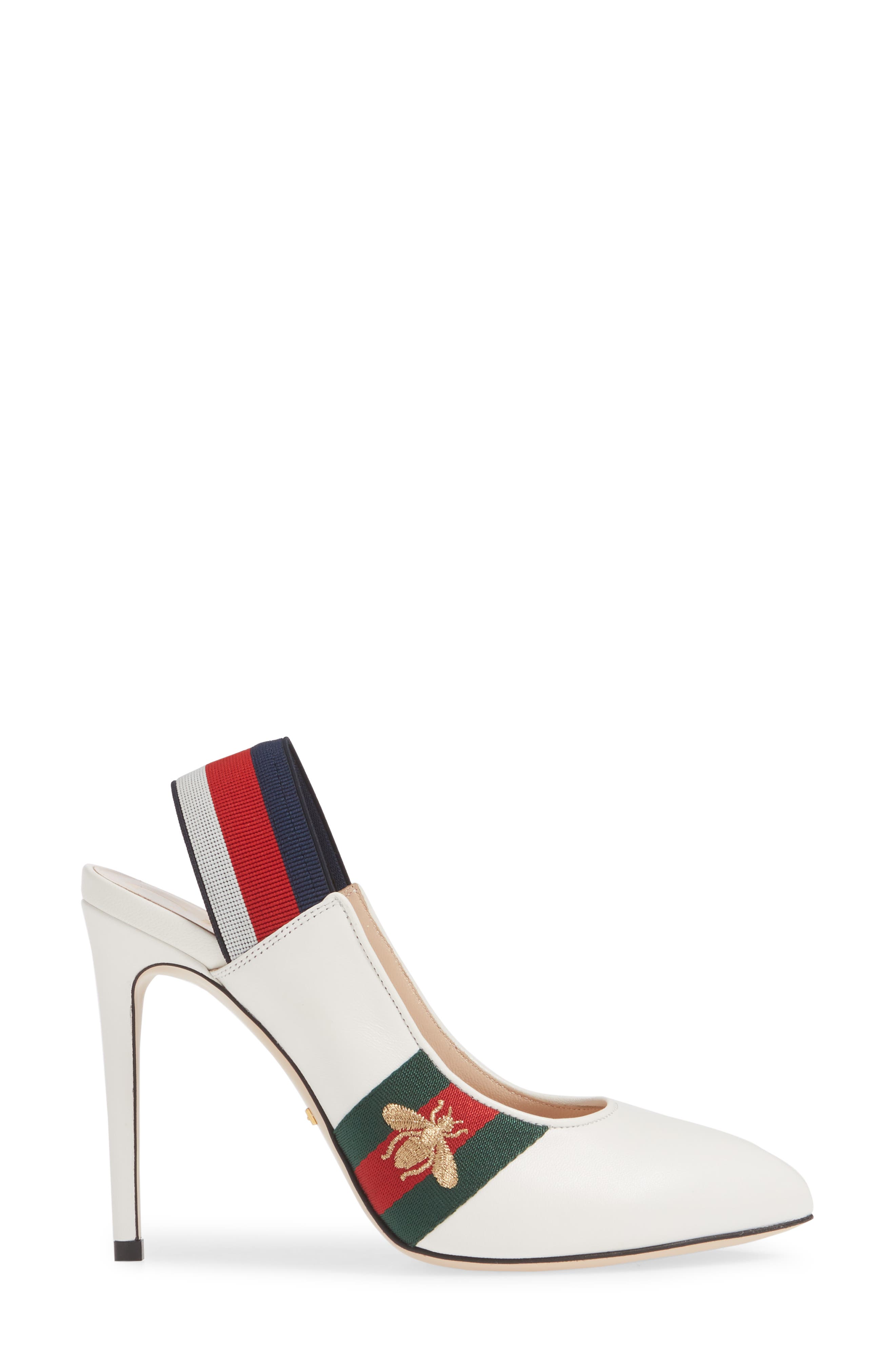 Gucci Sylvie Bee Slingback Pump, Alternate, color, 