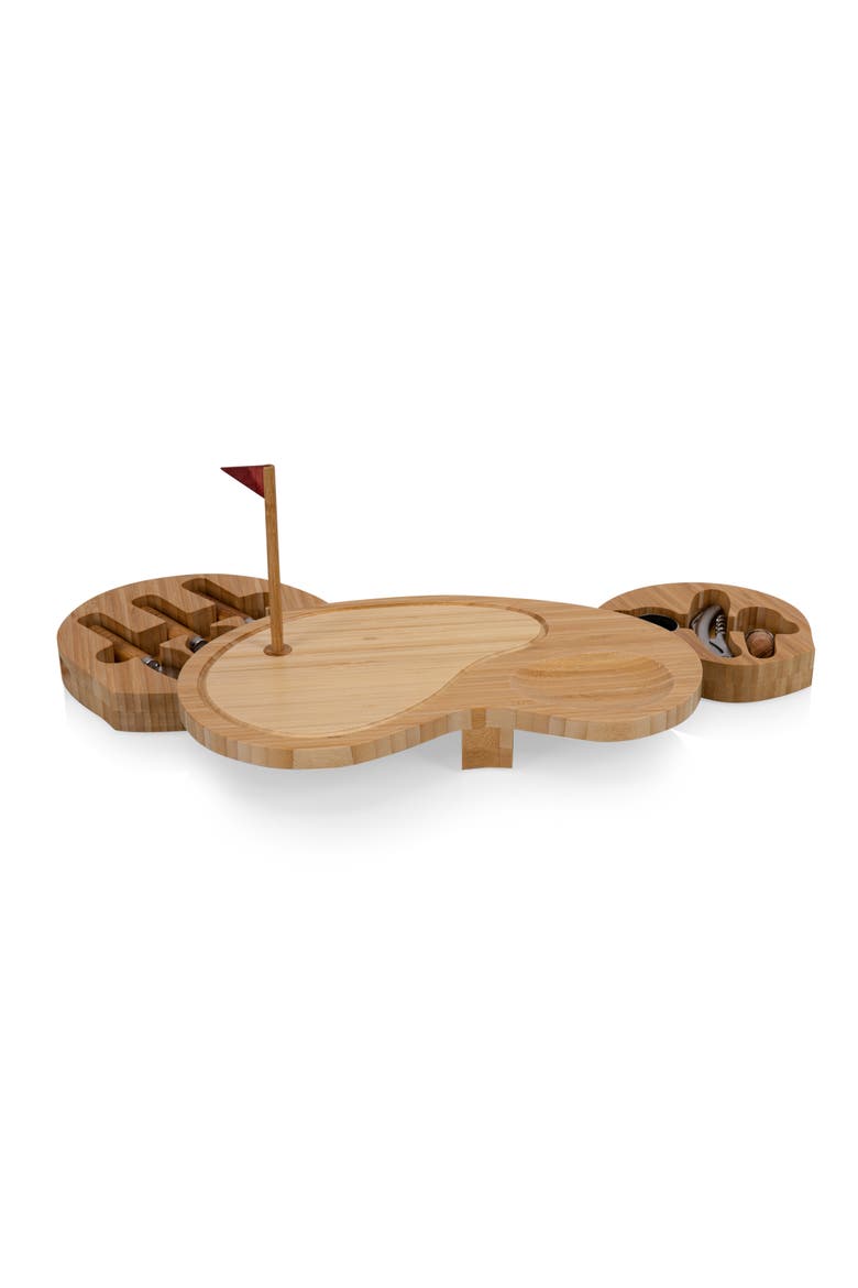 Sand Trap Golf Cheese Cutting Board & Tools Set, Alternate, color, Bamboo