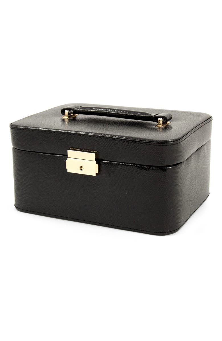 Bey-Berk Leather Jewelry Box, Main, color, Black