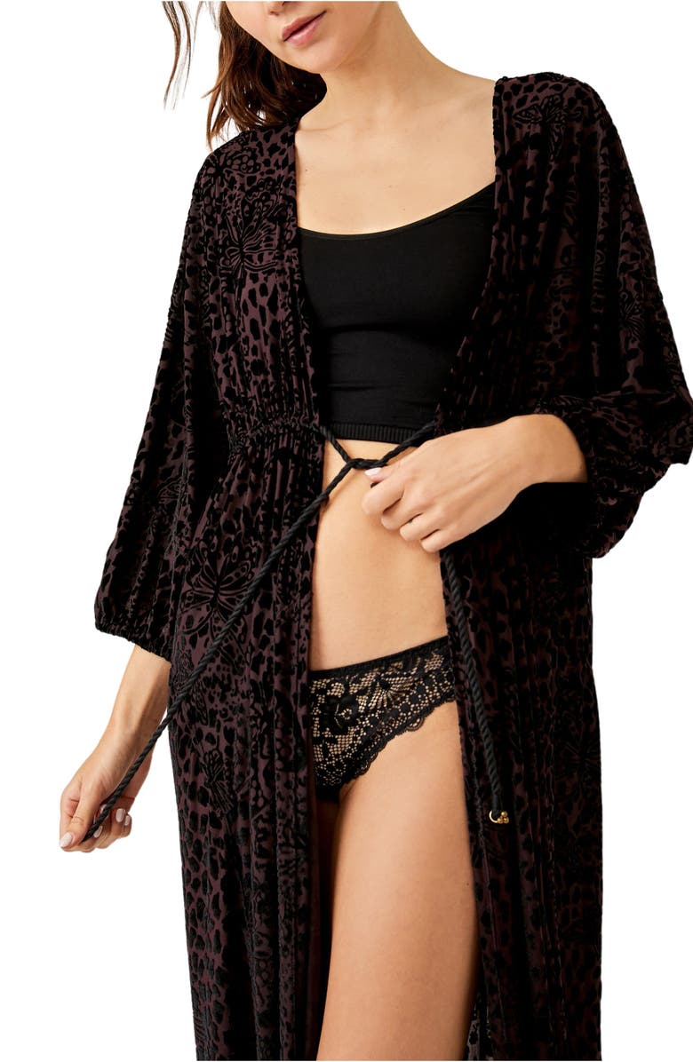 Free People In My Heart Burnout Robe, Alternate, color,