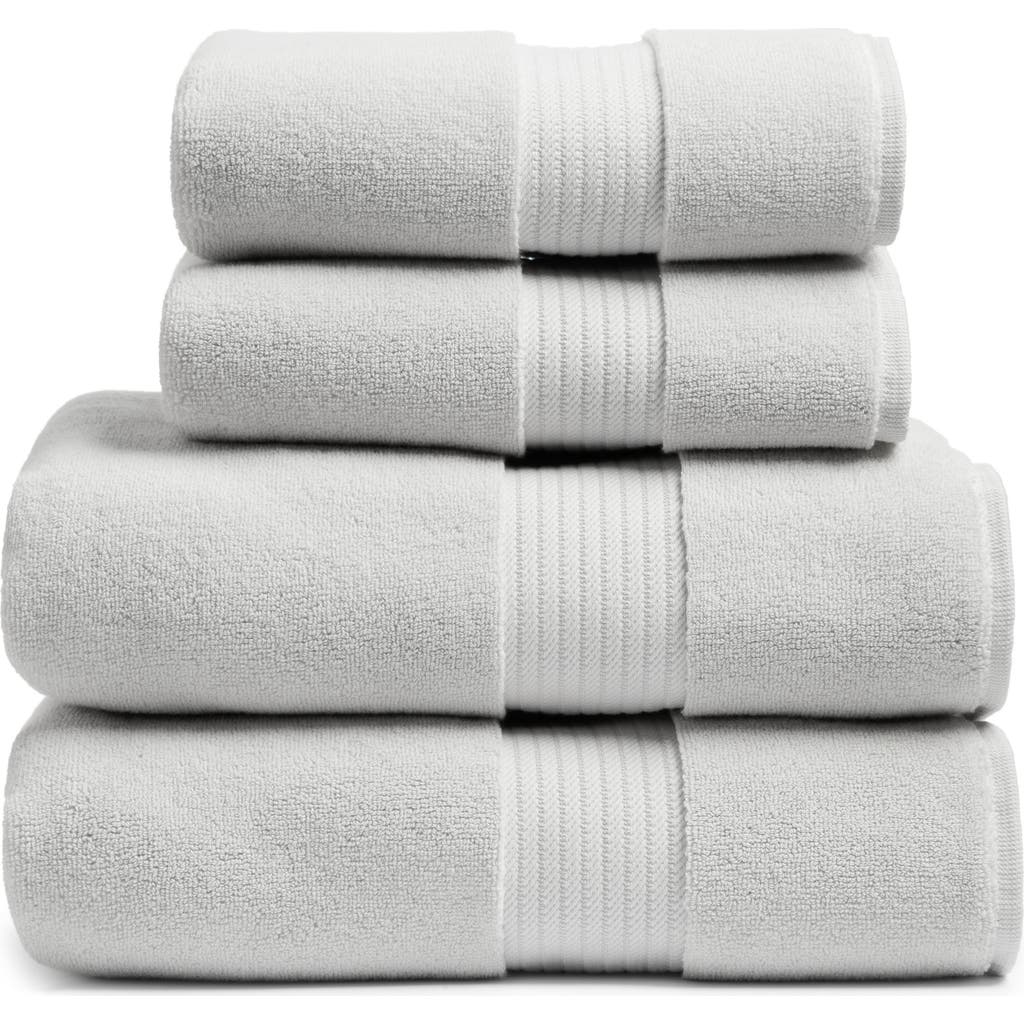 Nordstrom 4-piece Luxury Bath Towel & Hand Towel Set $136 Value In Grey Vapor