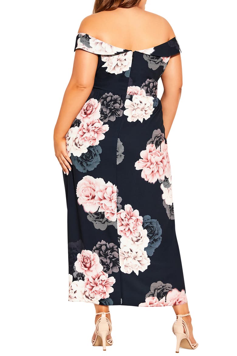 French Off the Shoulder Dress, Alternate, color, FRENCH FLORAL