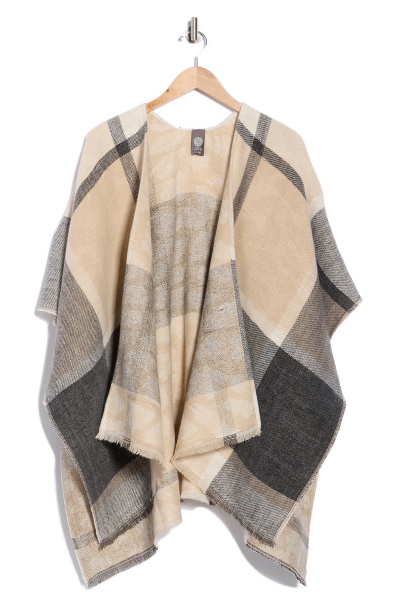 Vince Camuto Reversible Print Topper, Alternate, color, Black Neutral