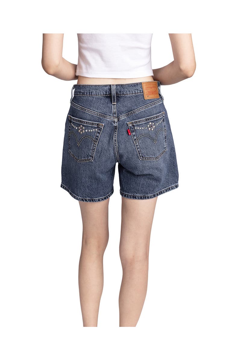 Anna Sui Studded Shorts, Alternate, color, Denim