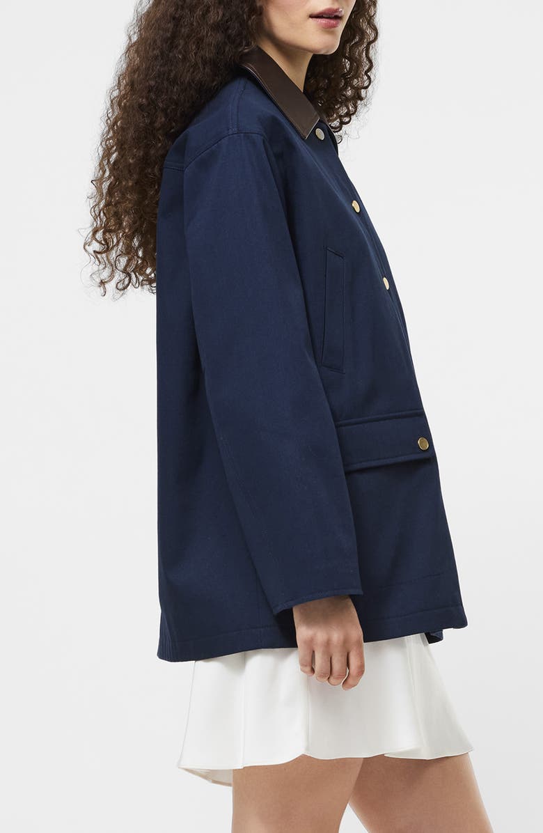 French Connection Denim Barn Jacket, Alternate, color, Marine